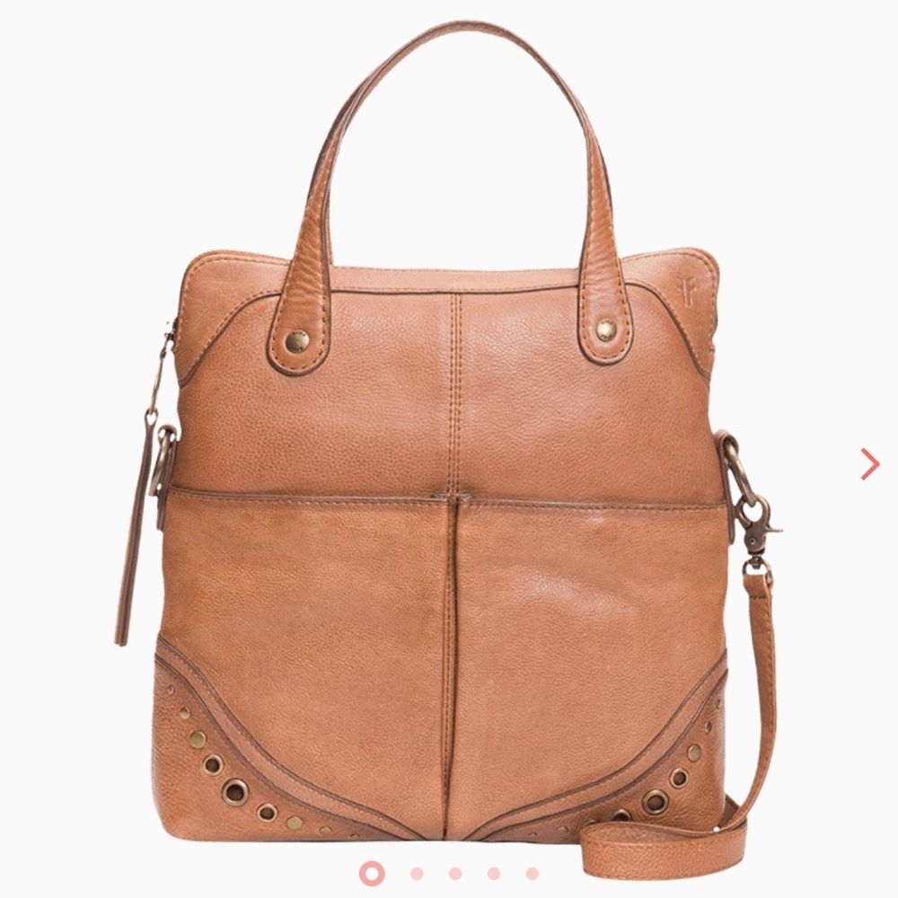 Frye Zuri Convertible Leather Shopper Tote no crossbody strap purse bag A00179 - Picture 10 of 11